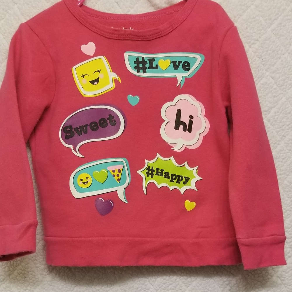Pink Little girl's Emoji sweater (Size 3T)